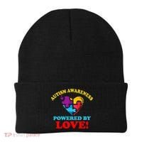 Autism Awareness Powered By Love Puzzle Heart Beanie thumb 0