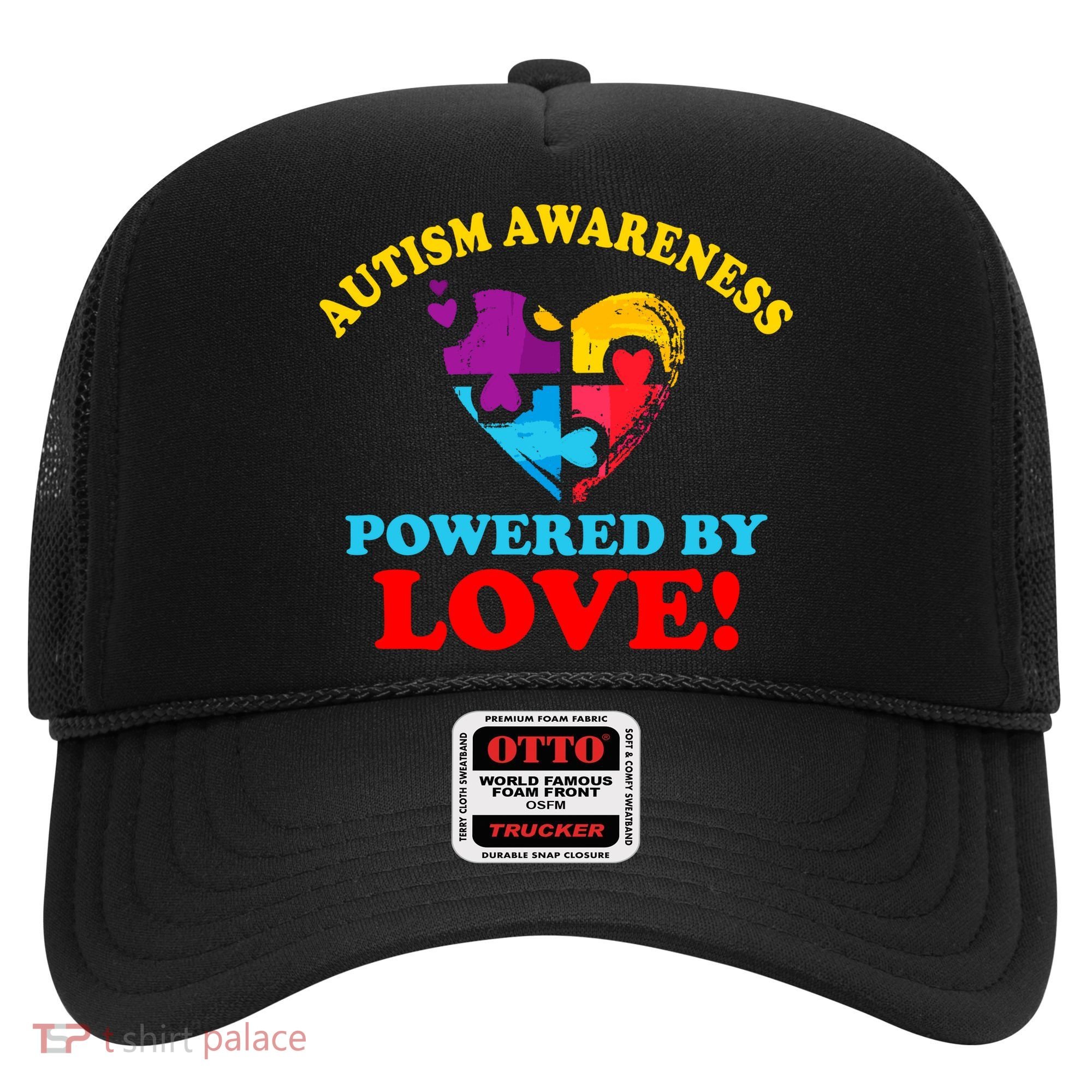 Autism Awareness Powered By Love Puzzle Heart Hat