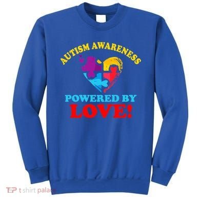 Autism Awareness Powered By Love Puzzle Heart Sweatshirt