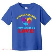 Autism Awareness Powered By Love Puzzle Heart Toddler T-Shirt thumb 0