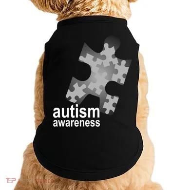 Autism Awareness Puzzle Doggie Tank