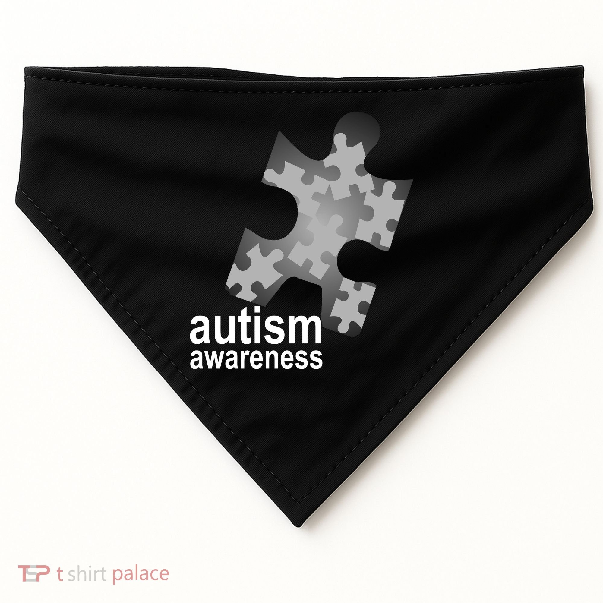 Autism Awareness Puzzle USA-Made Doggie Bandana
