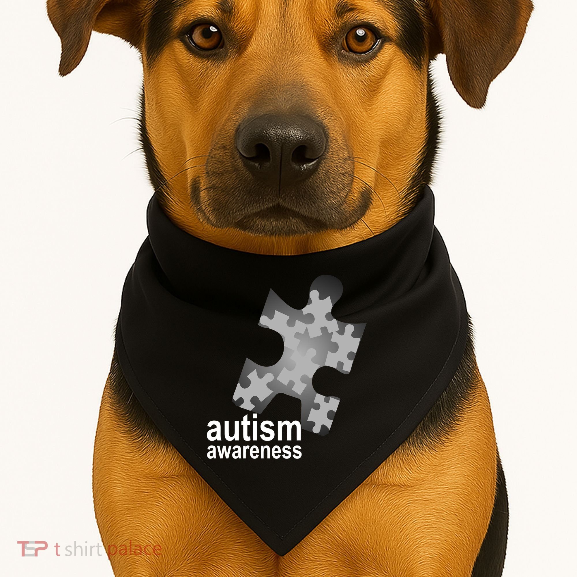 Autism Awareness Puzzle USA-Made Doggie Bandana