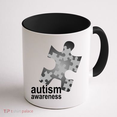 Autism Awareness Puzzle Coffee Mug back