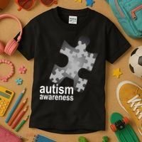 Autism Awareness Puzzle Kids T-Shirt thumb 3