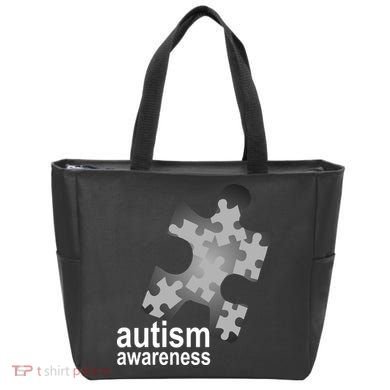 Autism Awareness Puzzle Tote Bag