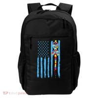 Autism Awareness Puzzle American Flag Backpack thumb 0