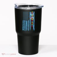 Autism Awareness Puzzle American Flag Tumbler thumb 0