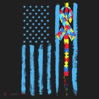 Autism Awareness Puzzle American Flag Tumbler thumb 3