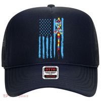 Autism Awareness Puzzle American Flag Hat thumb 0