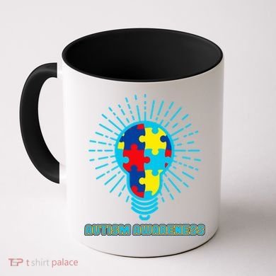 Autism Awareness Puzzle Light Bulb Coffee Mug