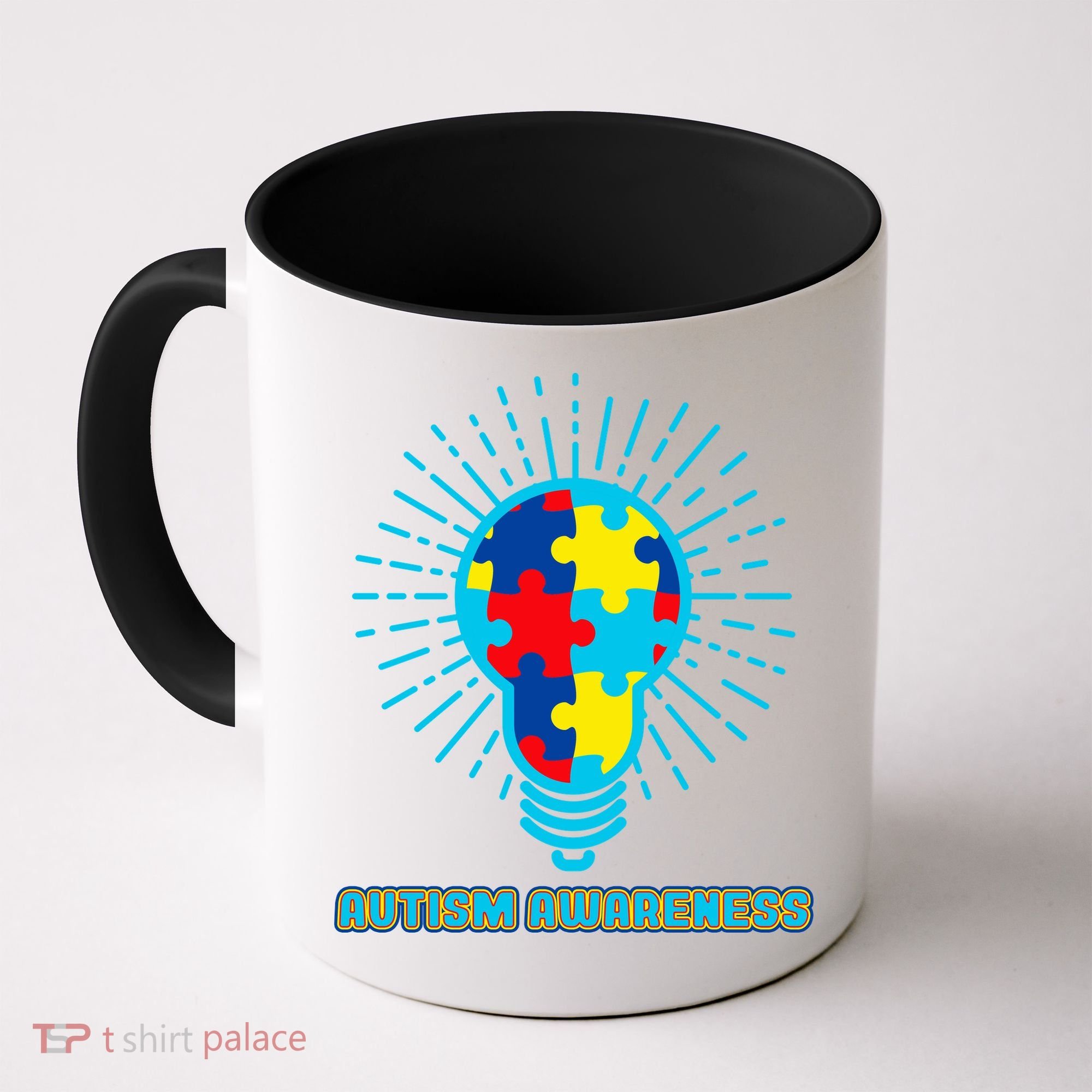 Autism Awareness Puzzle Light Bulb Coffee Mug