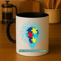 Autism Awareness Puzzle Light Bulb Coffee Mug thumb 4