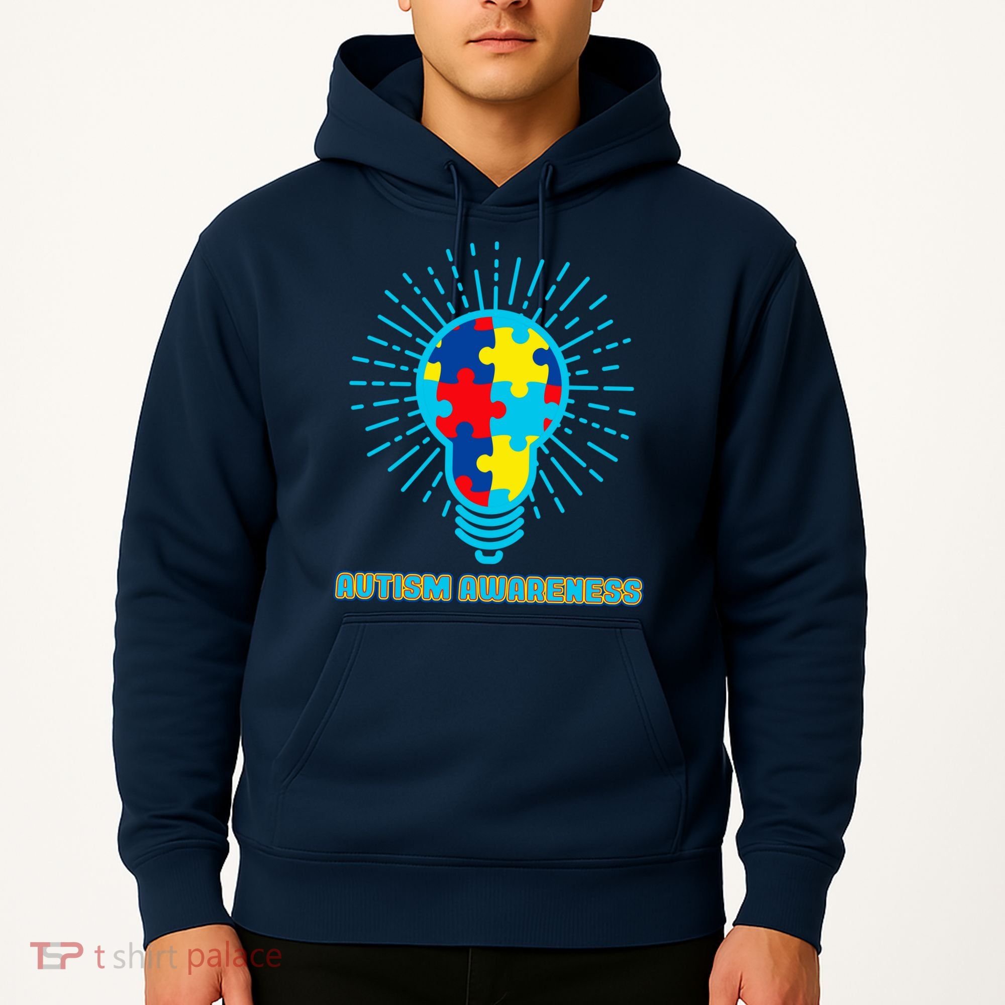 Autism Awareness Puzzle Light Bulb Hoodie