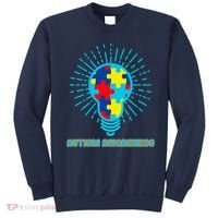 Autism Awareness Puzzle Light Bulb Sweatshirt thumb 0