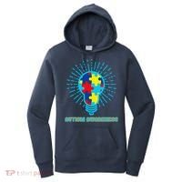 Autism Awareness Puzzle Light Bulb Women's Hoodie thumb 0