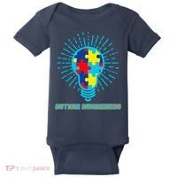 Autism Awareness Puzzle Light Bulb Baby Bodysuit thumb 0
