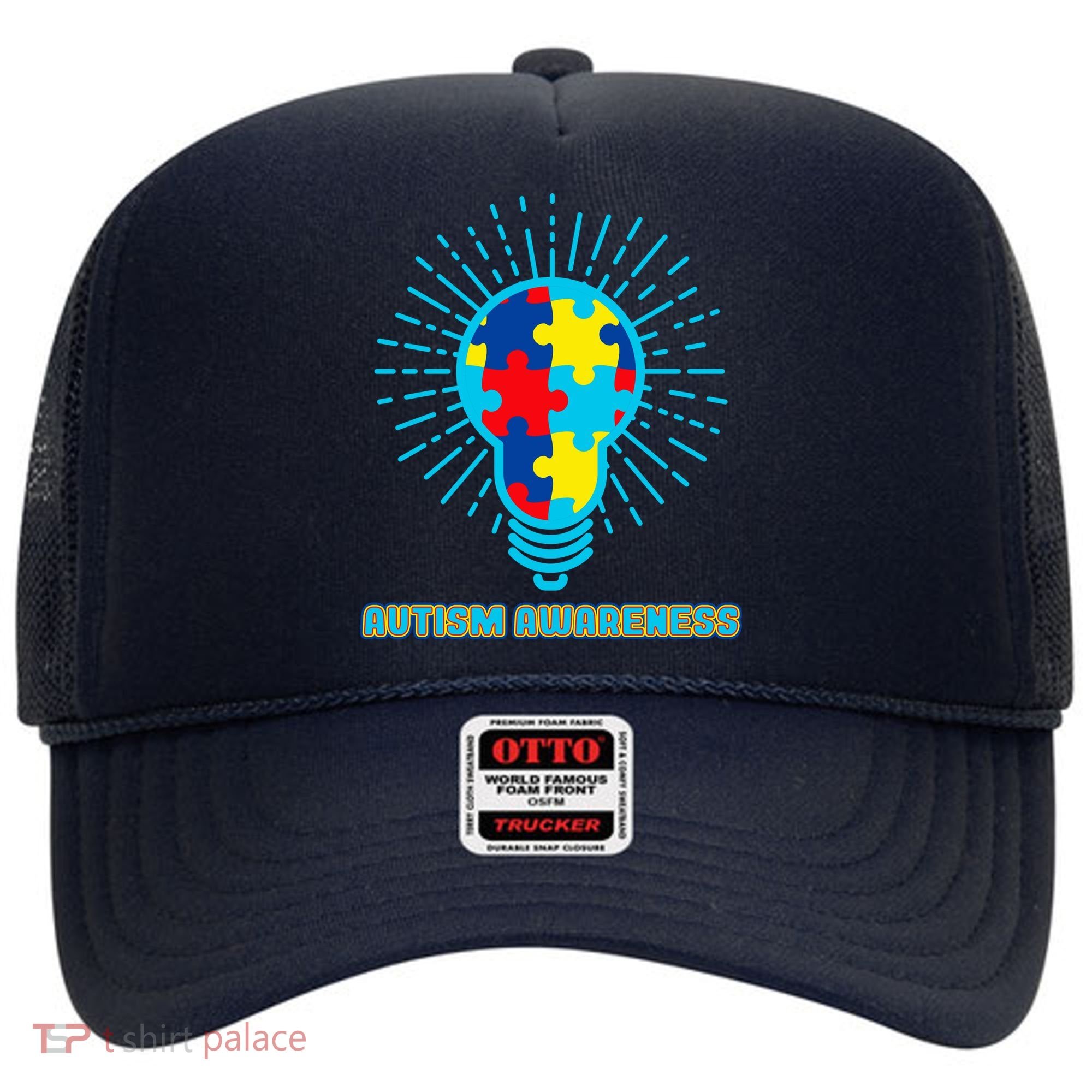 Autism Awareness Puzzle Light Bulb Hat