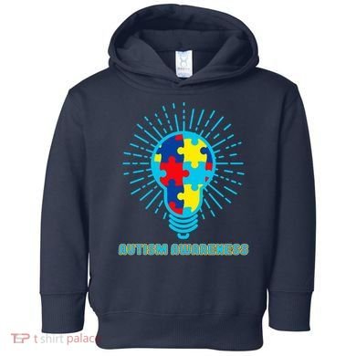 Autism Awareness Puzzle Light Bulb Toddler Hoodie