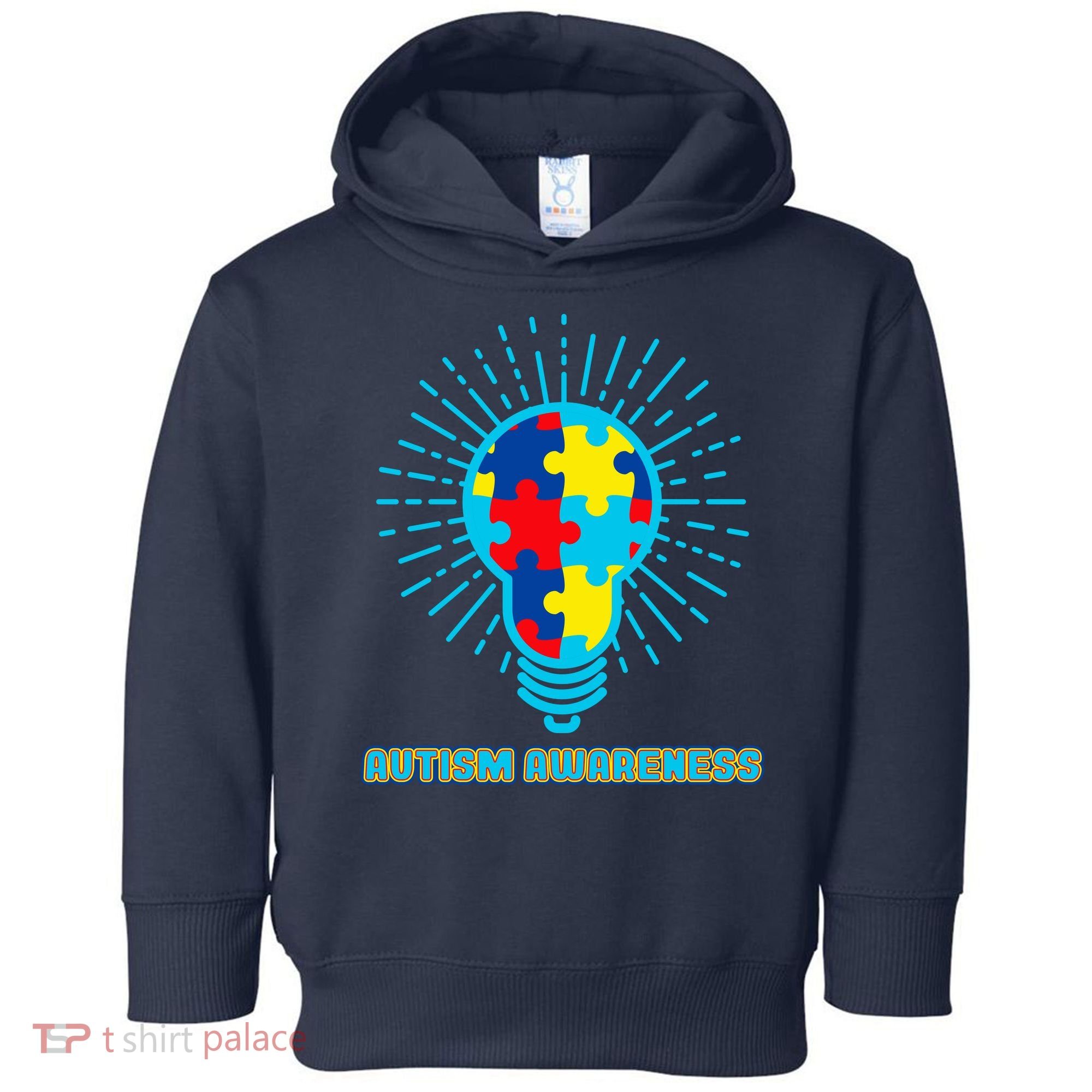 Autism Awareness Puzzle Light Bulb Toddler Hoodie