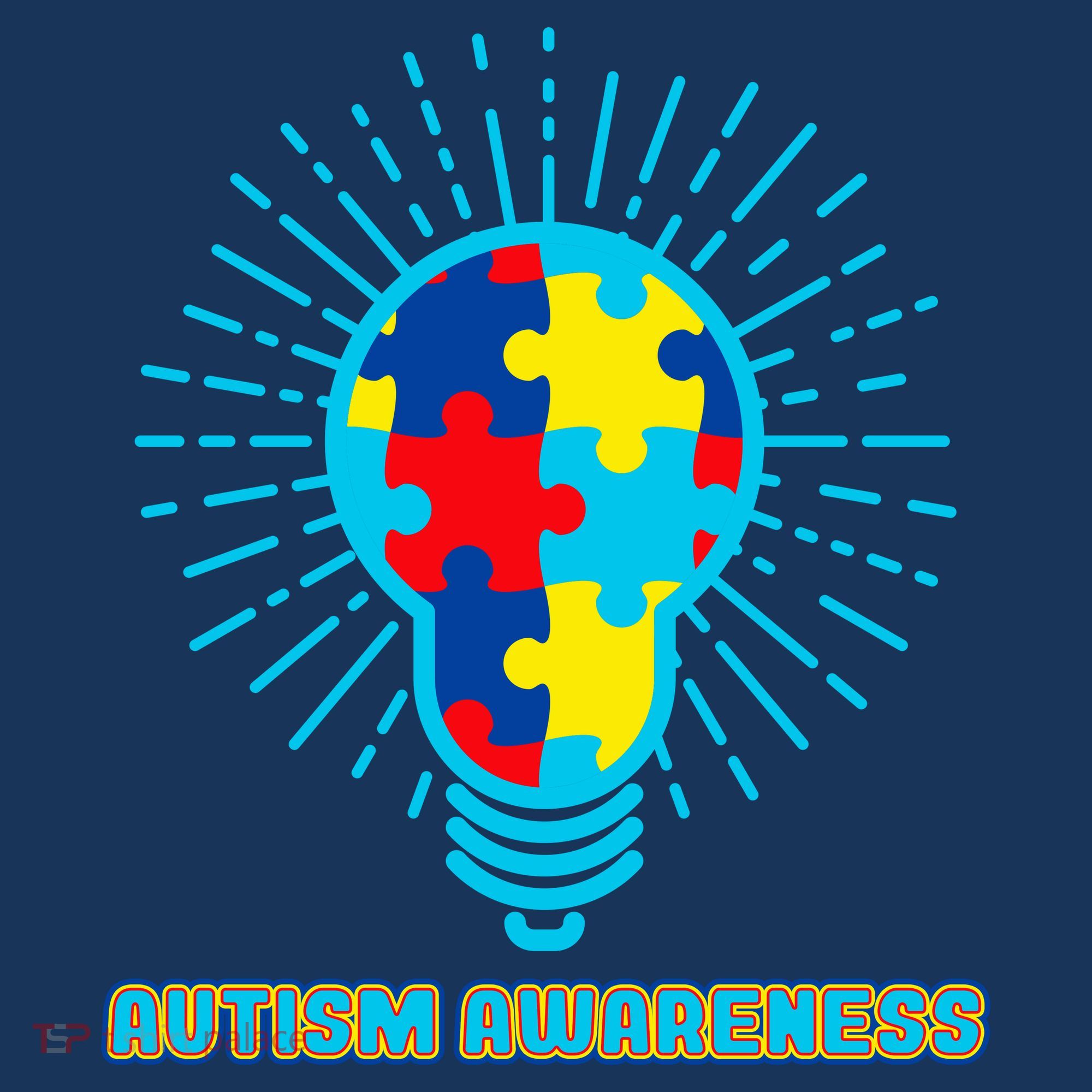 Autism Awareness Puzzle Light Bulb Tank Top