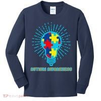 Autism Awareness Puzzle Light Bulb Kids Long Sleeve Shirt thumb 0