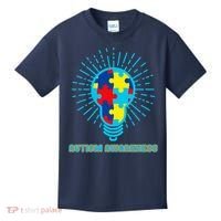 Autism Awareness Puzzle Light Bulb Kids T-Shirt thumb 0