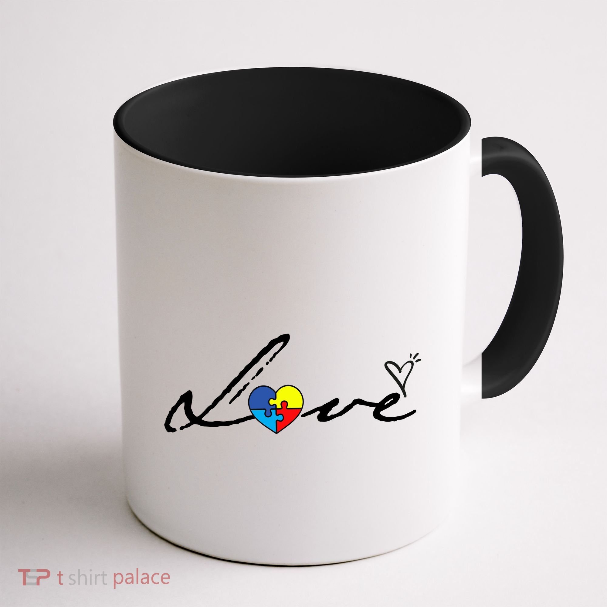 Autism Awareness Puzzle Piece Heart Coffee Mug