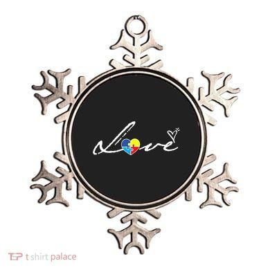 Autism Awareness Puzzle Piece Heart Ornament