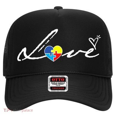 Autism Awareness Puzzle Piece Heart Hat