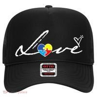 Autism Awareness Puzzle Piece Heart Hat thumb 0