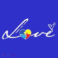 Autism Awareness Puzzle Piece Heart Button thumb 1