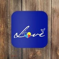 Autism Awareness Puzzle Piece Heart Coaster thumb 0