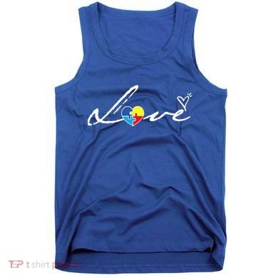 Autism Awareness Puzzle Piece Heart Tank Top