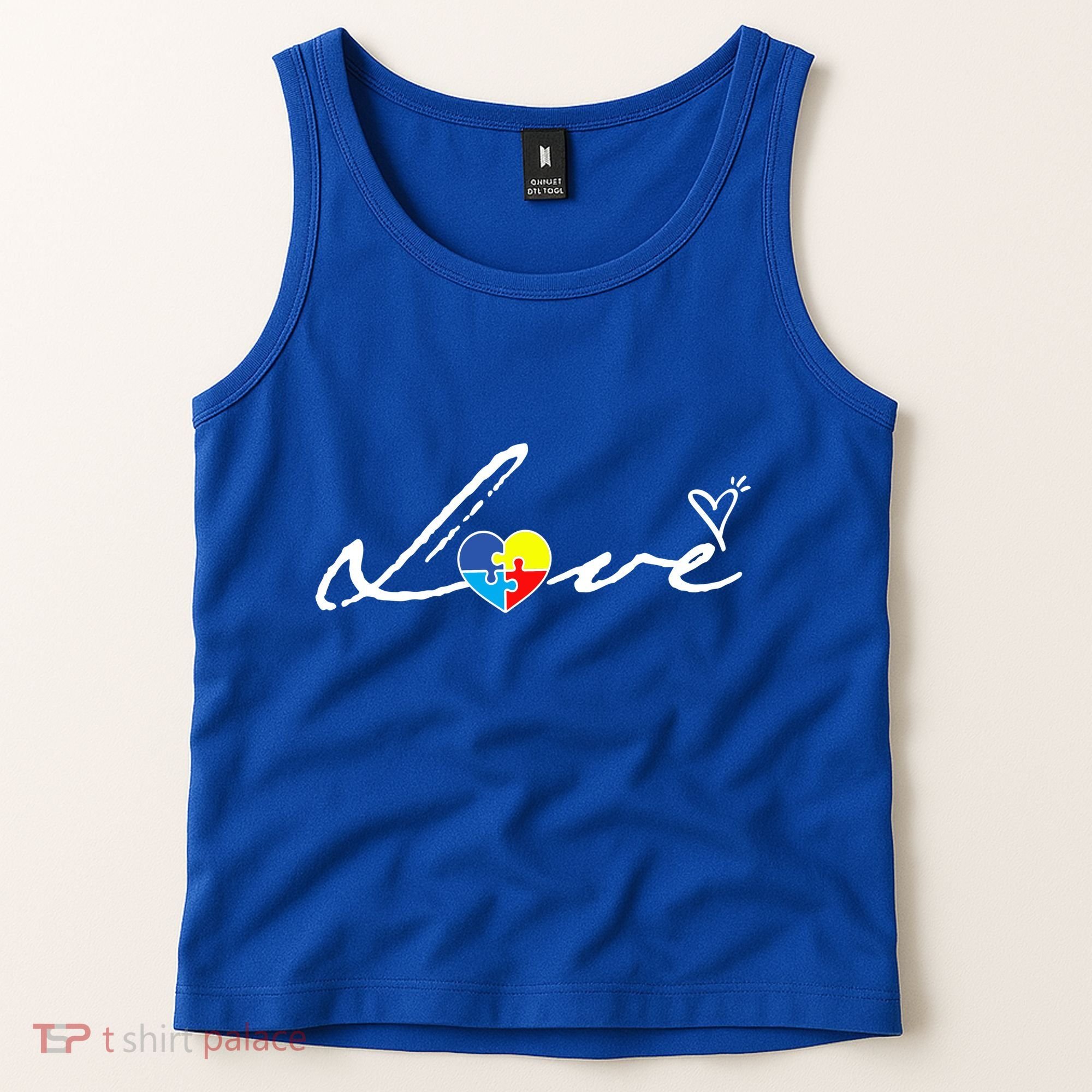 Autism Awareness Puzzle Piece Heart Tank Top