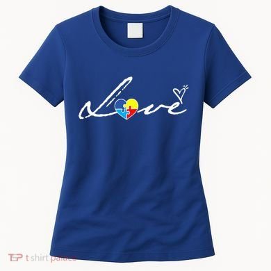 Autism Awareness Puzzle Piece Heart Women's T-Shirt
