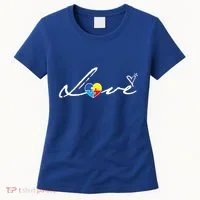 Autism Awareness Puzzle Piece Heart Women's T-Shirt thumb 0