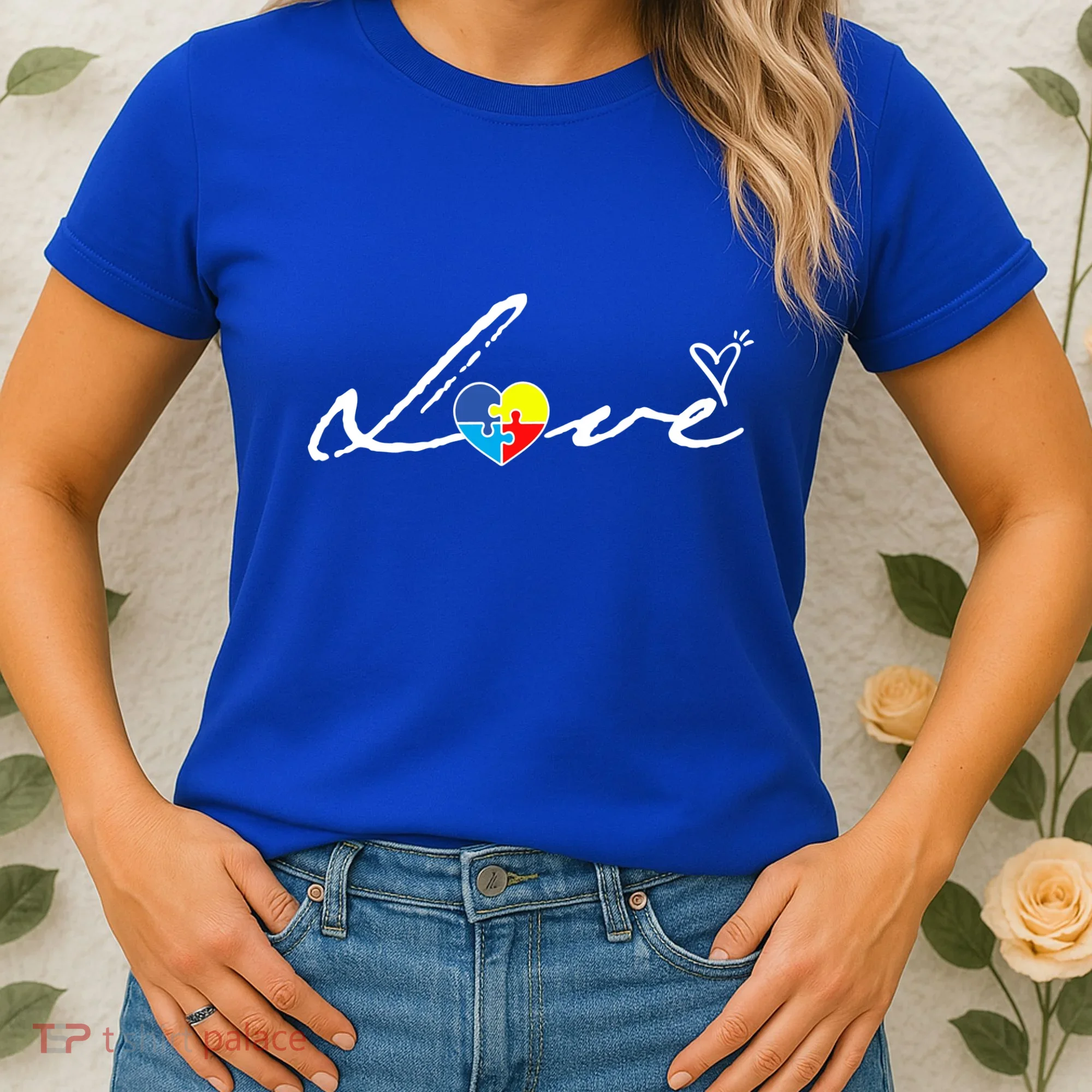 Autism Awareness Puzzle Piece Heart Women's T-Shirt