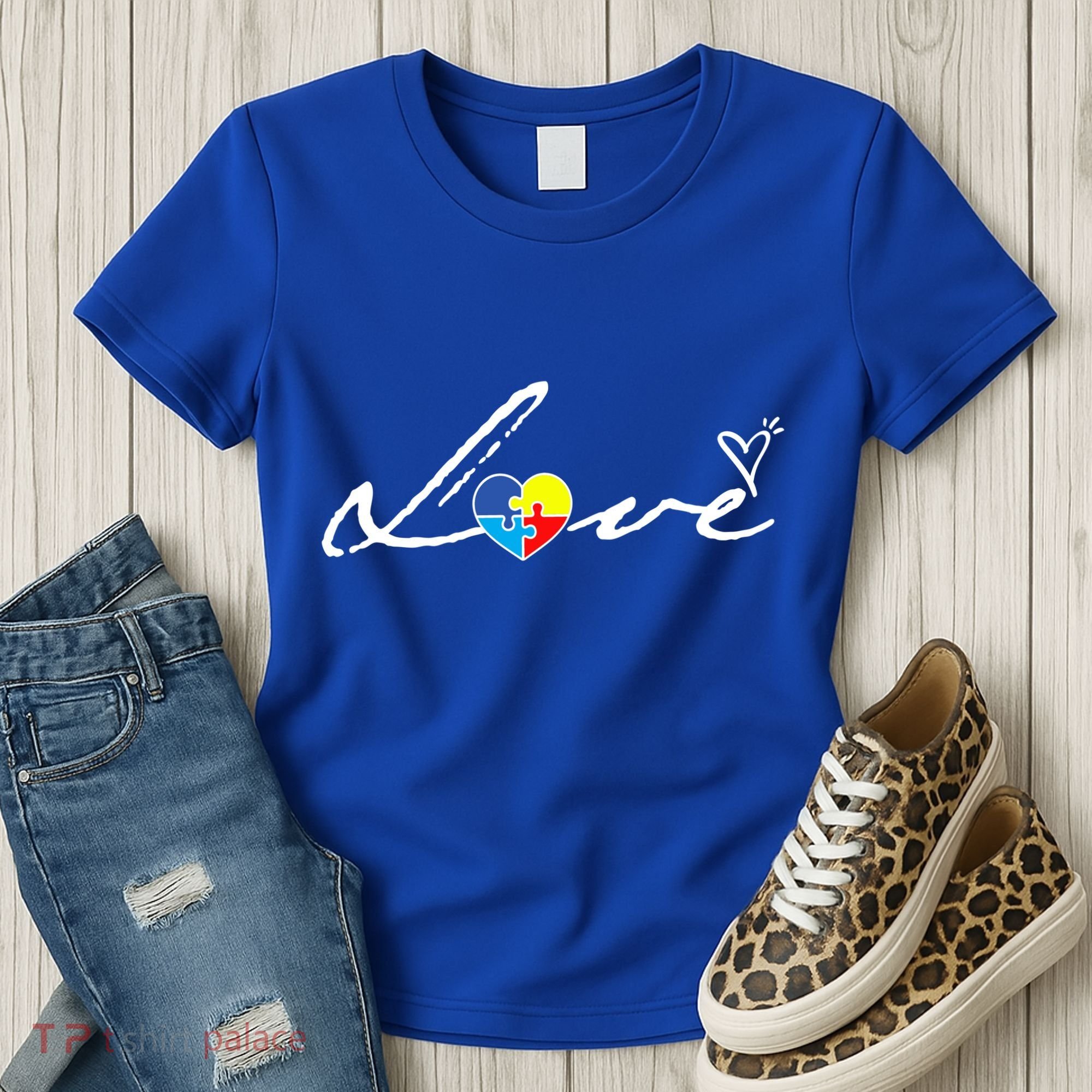 Autism Awareness Puzzle Piece Heart Women's T-Shirt