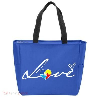 Autism Awareness Puzzle Piece Heart Tote Bag