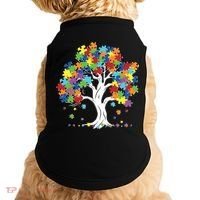 Autism Awareness Puzzle Piece Tree Doggie Tank thumb 0