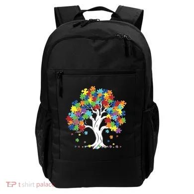 Autism Awareness Puzzle Piece Tree Backpack