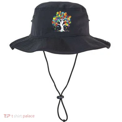 Autism Awareness Puzzle Piece Tree Bucket Hat