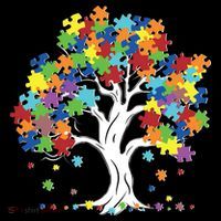 Autism Awareness Puzzle Piece Tree Women's Hoodie thumb 2