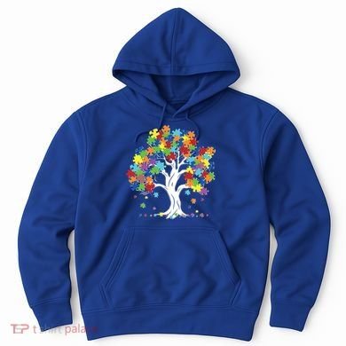 Autism Awareness Puzzle Piece Tree Hoodie