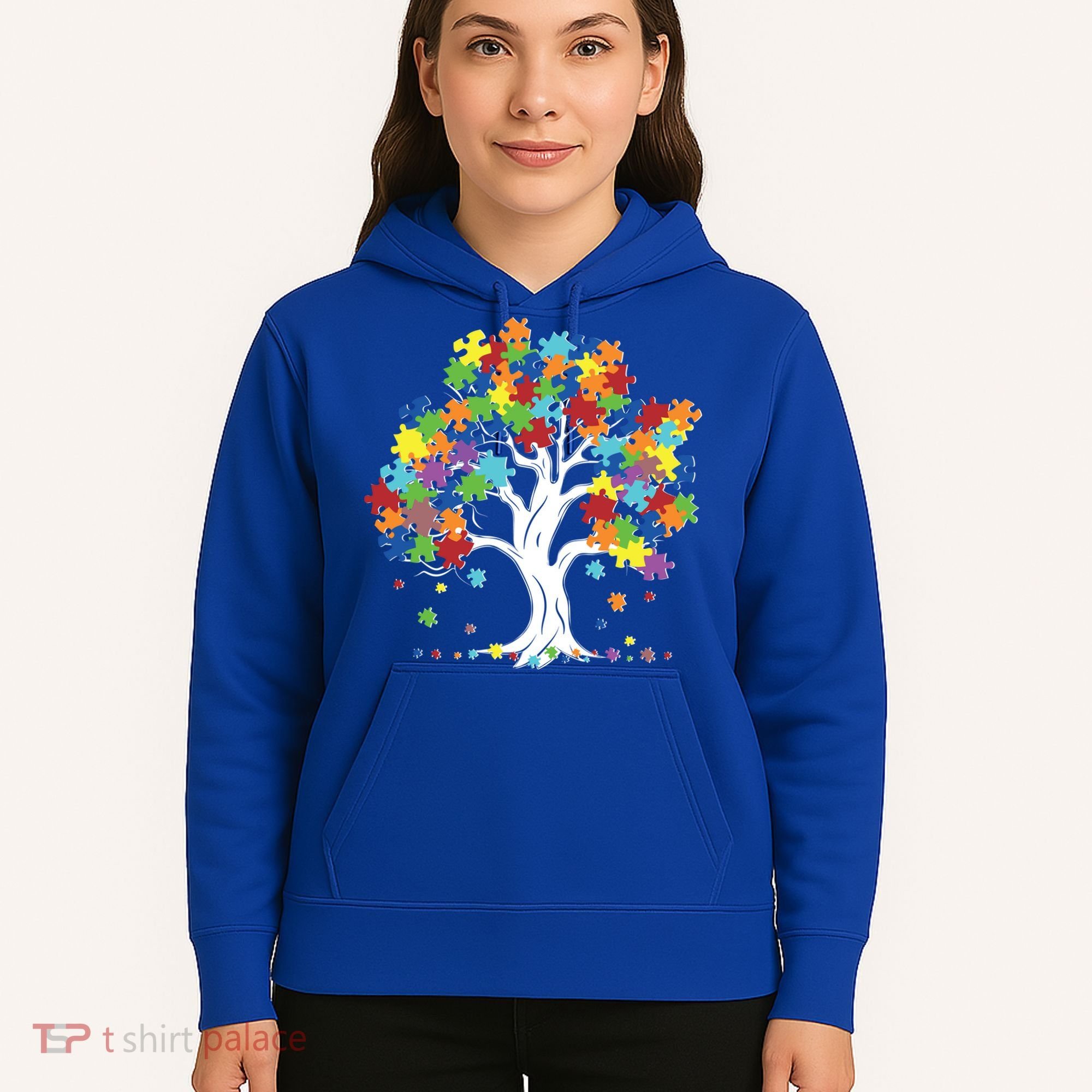 Autism Awareness Puzzle Piece Tree Hoodie