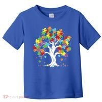 Autism Awareness Puzzle Piece Tree Toddler T-Shirt thumb 0
