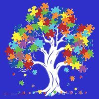 Autism Awareness Puzzle Piece Tree Women's Long Sleeve Shirt thumb 2