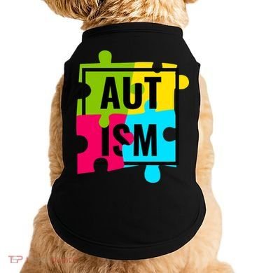 Autism Awareness Puzzle Pieces Doggie Tank