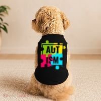Autism Awareness Puzzle Pieces Doggie Tank thumb 2